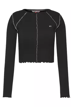 Футболка Женская/Девочка ЧЕРНАЯ Tommy Jeans, черный