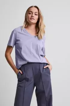 Футболка Женская/Девочка Фиолетовая Хизер PIECES, фиолетовый