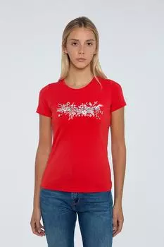 Футболка Женская/Девочка Красная Pepe Jeans, красный