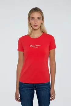 Футболка Женская/Девочка Красная Pepe Jeans, красный