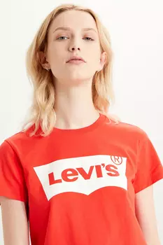 Футболка Женская/Девочка Оранжевая Levi's, оранжевый