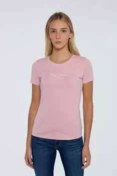 Футболка Женская/Девочка Розовая Pepe Jeans, розовый