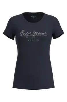 Футболка Женская/Девочка Темно-синяя Pepe Jeans, темно-синий