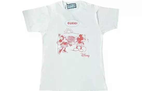 Футболка женская Disney x Gucci, белый
