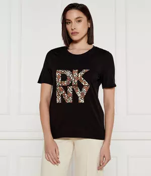 Футболка женская Dkny с логотипом, черный