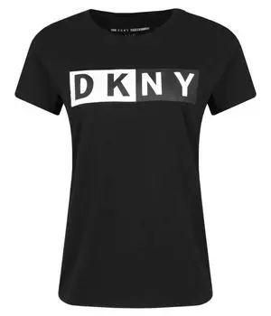 Футболка женская Dkny Sport с принтом, черный