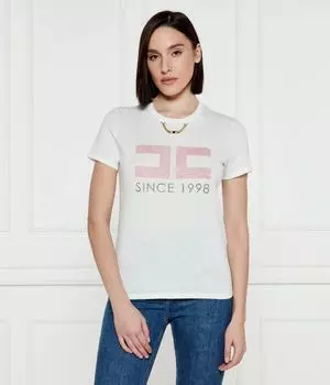 Футболка женская Elisabetta Franchi с цепочкой, белый