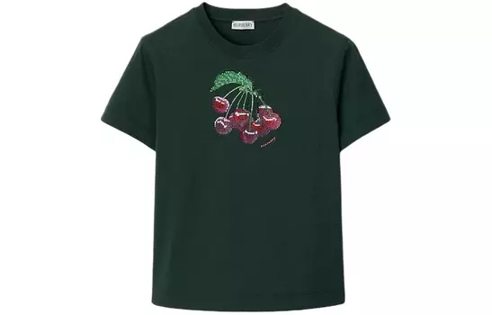 Футболка женская елово-зеленая Burberry