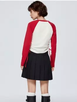 Футболка женская Gap облегающая, красный / белый