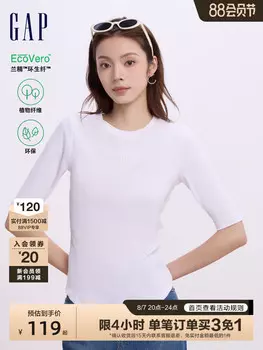 Футболка женская Gap с короткими рукавами, черный