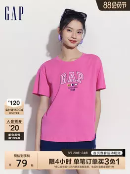 Футболка женская Gap с короткими рукавами и логотипом, белый