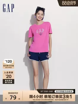 Футболка женская Gap с короткими рукавами и логотипом, синий