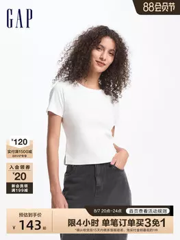 Футболка женская Gap с круглым вырезом, белый