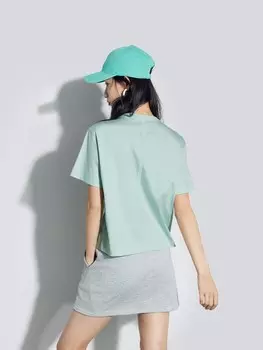 Футболка женская Gap с офсетной печатью, светло-зеленый