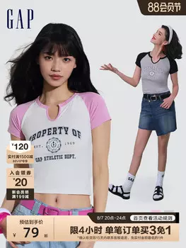 Футболка женская Gap с U-образным вырезом, белый