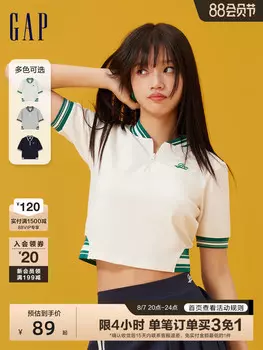 Футболка женская Gap в бейсбольном стиле, белый