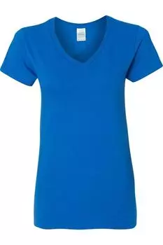 Футболка женская Gildan Heavy Cotton с V-образным вырезом, цвет royal