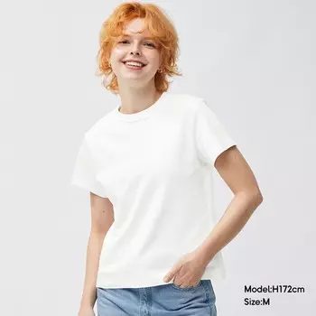 Футболка женская GU с короткими рукавами, белый