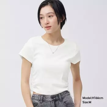 Футболка женская GU с завязками сбоку, оранжевый