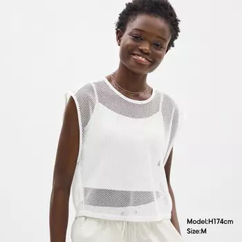 Футболка женская GU Xia Xin сетчатая, белый