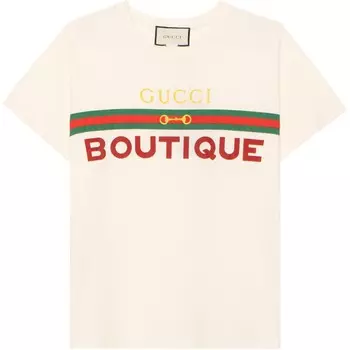 Футболка женская Gucci, бело-бежевый