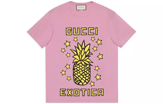 Футболка женская Gucci Exotica Pineapple, розовый