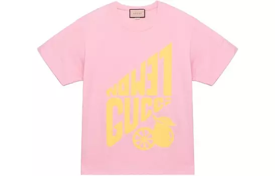 Футболка женская Gucci Lemon, розовый