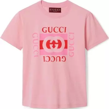 Футболка женская Gucci, розовый / красный