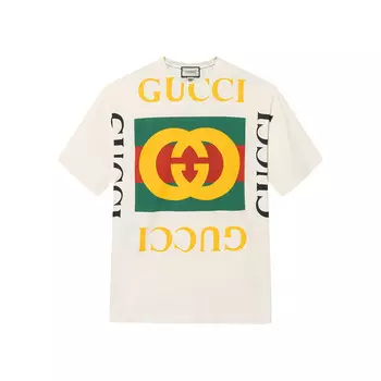 Футболка женская Gucci с логотипом, белый