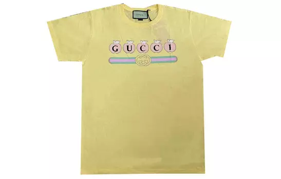 Футболка женская Gucci с логотипом, желтый