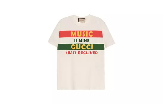 Футболка женская Gucci с принтом, белый / красный