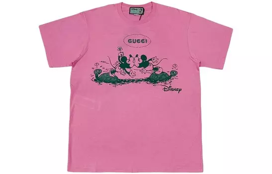 Футболка женская Gucci с принтом, розовый