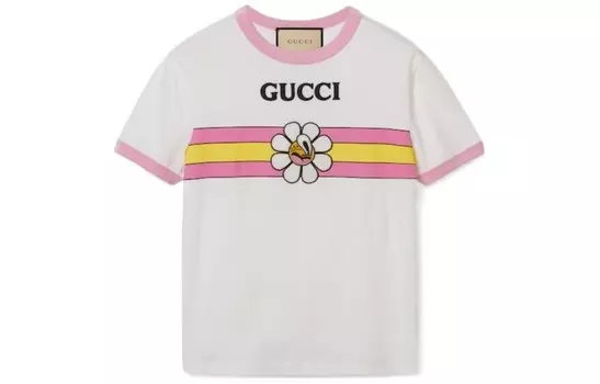 Футболка женская Gucci, серый/белый