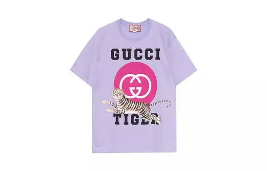 Футболка женская Gucci Tiger, фиолетовый