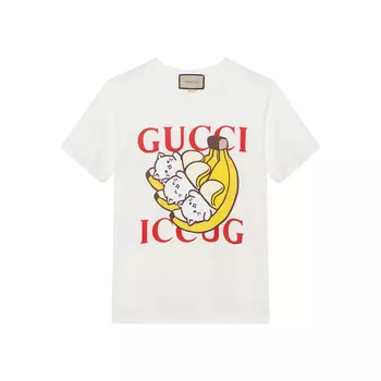 Футболка женская Gucci x Bananya, белый
