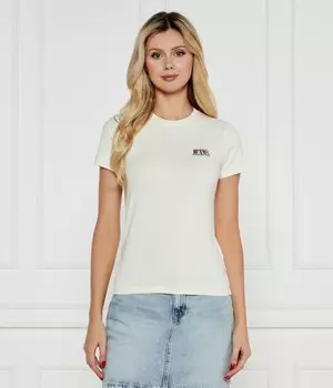 Футболка женская Guess Jeans с добавлением органического хлопка, экрю