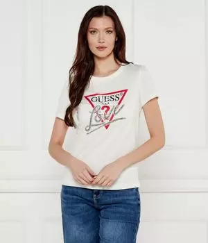 Футболка женская Guess Jeans с логотипом, белый