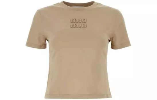Футболка женская хаки Miu Miu