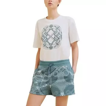 Футболка женская Hermes, белый / бирюзовый