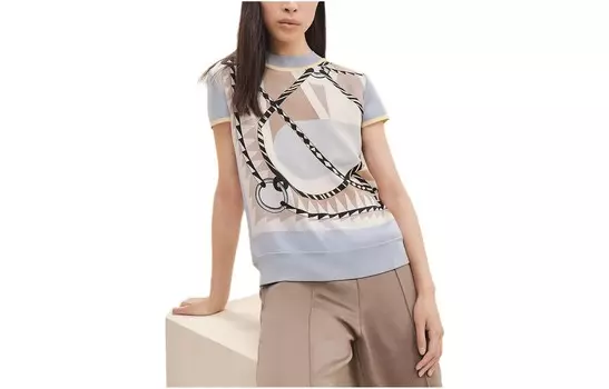 Футболка женская Hermes, бежевый