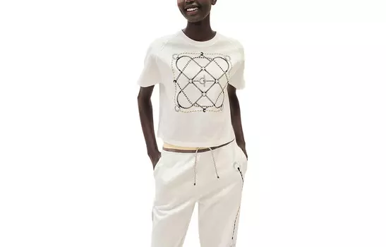 Футболка женская Hermes с принтом, белый