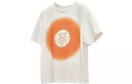 Футболка женская Hermes с принтом, белый / оранжевый