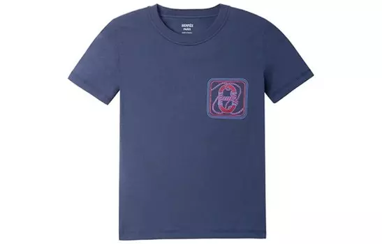 Футболка женская Hermes, темно-синий