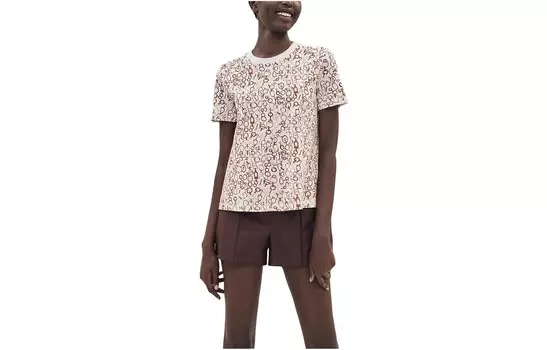 Футболка женская Hermes, жемчужно-белый