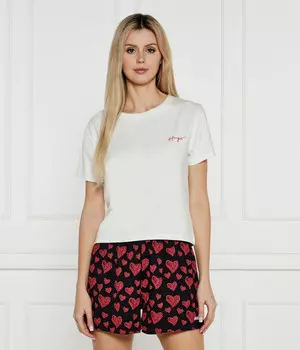 Футболка женская Hugo Bodywear однотонная, экрю