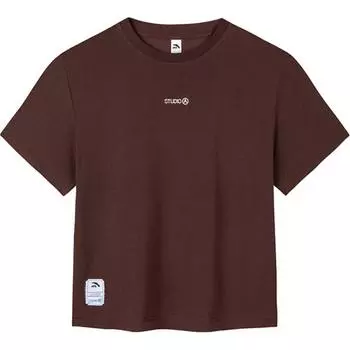 Футболка женская из коллекции Anta Life Sports Life Collection, майярд, коричневая