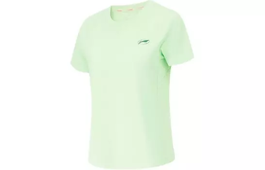Футболка женская из коллекции Running, цвет зеленый нефрит Lining