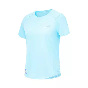 Футболка женская из коллекции Running, светло-синяя Lining
