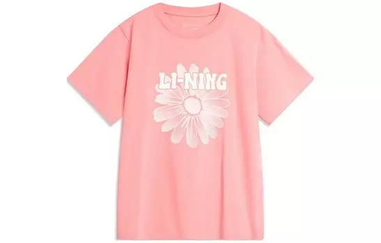 Футболка женская из коллекции Sports Life, цвет камелия-розовый Lining