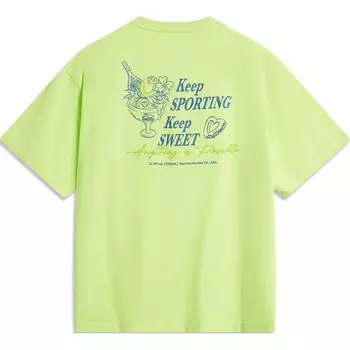 Футболка женская из коллекции Sports Life, кисло-зеленая Lining